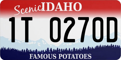 ID license plate 1T0270D