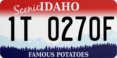 ID license plate 1T0270F