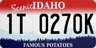 ID license plate 1T0270K