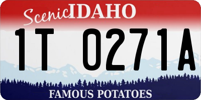 ID license plate 1T0271A