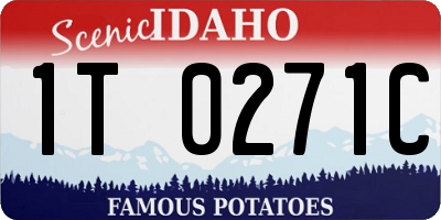 ID license plate 1T0271C