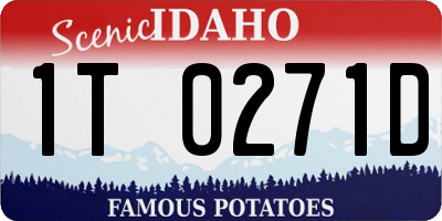 ID license plate 1T0271D
