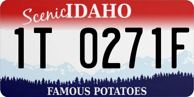 ID license plate 1T0271F