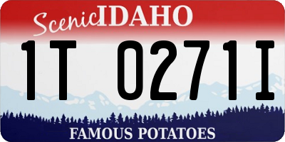 ID license plate 1T0271I