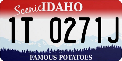 ID license plate 1T0271J