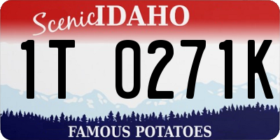 ID license plate 1T0271K