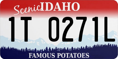 ID license plate 1T0271L
