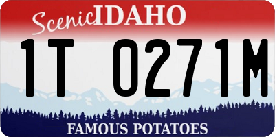 ID license plate 1T0271M