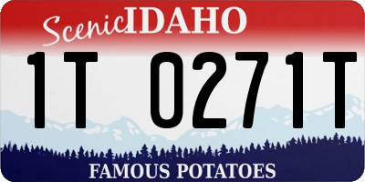 ID license plate 1T0271T