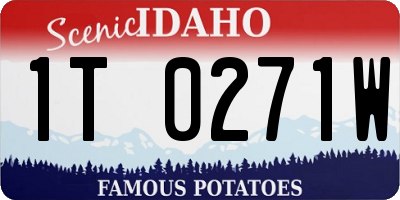 ID license plate 1T0271W