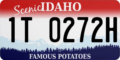 ID license plate 1T0272H