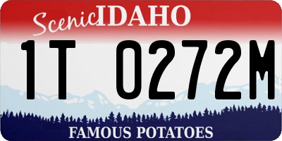 ID license plate 1T0272M