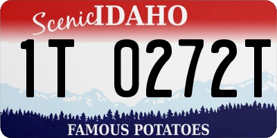 ID license plate 1T0272T