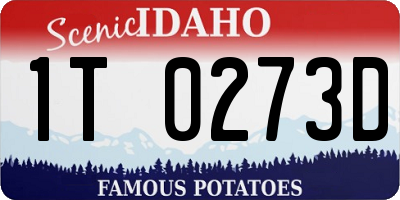 ID license plate 1T0273D