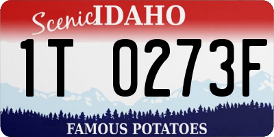 ID license plate 1T0273F