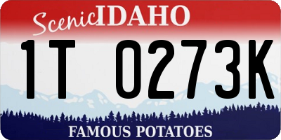 ID license plate 1T0273K