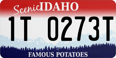 ID license plate 1T0273T