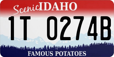 ID license plate 1T0274B