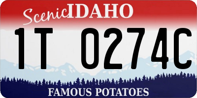 ID license plate 1T0274C