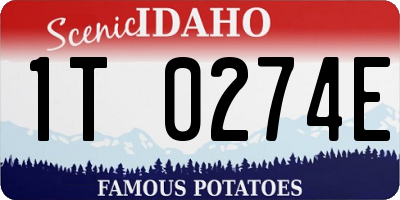 ID license plate 1T0274E