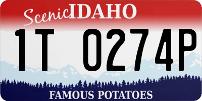 ID license plate 1T0274P