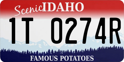 ID license plate 1T0274R