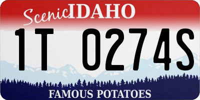 ID license plate 1T0274S