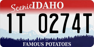 ID license plate 1T0274T