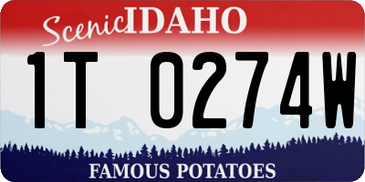 ID license plate 1T0274W