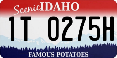 ID license plate 1T0275H
