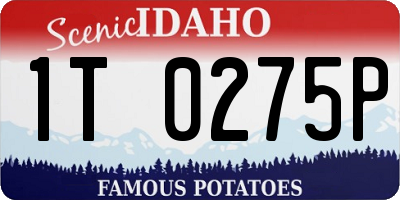 ID license plate 1T0275P