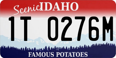 ID license plate 1T0276M