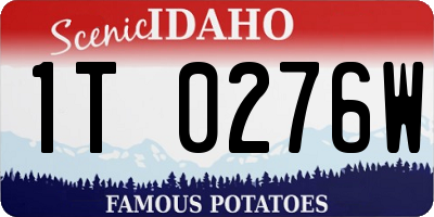 ID license plate 1T0276W