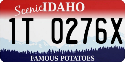 ID license plate 1T0276X