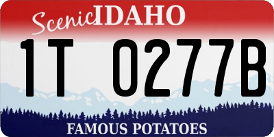 ID license plate 1T0277B