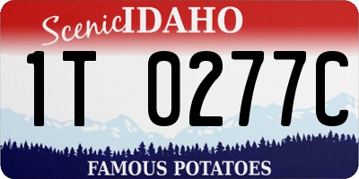 ID license plate 1T0277C
