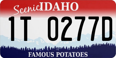 ID license plate 1T0277D