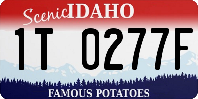 ID license plate 1T0277F