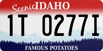 ID license plate 1T0277I