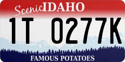 ID license plate 1T0277K