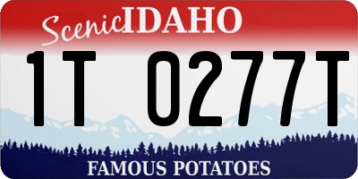 ID license plate 1T0277T