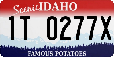 ID license plate 1T0277X
