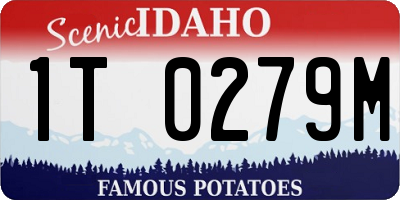 ID license plate 1T0279M