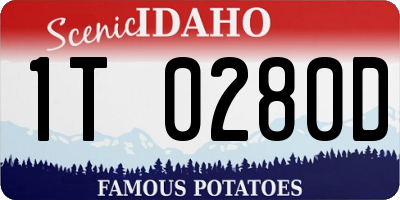 ID license plate 1T0280D