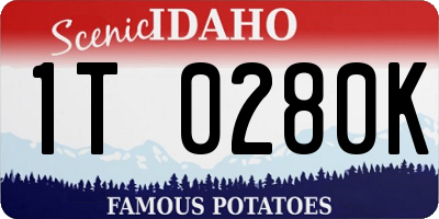 ID license plate 1T0280K
