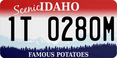 ID license plate 1T0280M
