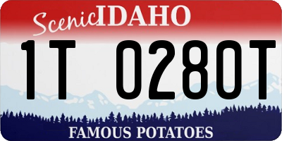 ID license plate 1T0280T