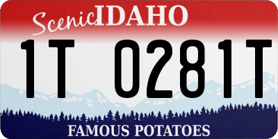 ID license plate 1T0281T