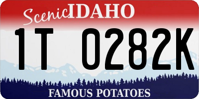 ID license plate 1T0282K