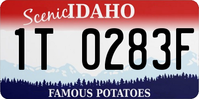 ID license plate 1T0283F